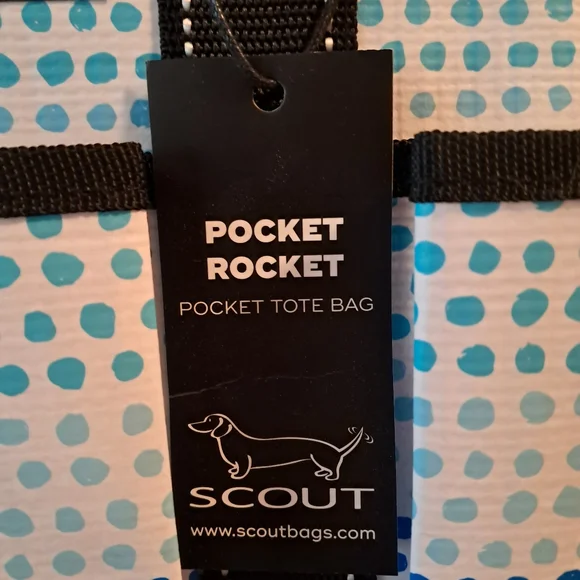 Scout Blue and Black Polka Dot Tote - Picture 3 of 3